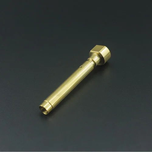 Alternative view of C3604 Copper EV Charging Terminal with CNC Machining and Gold-Silver Plating